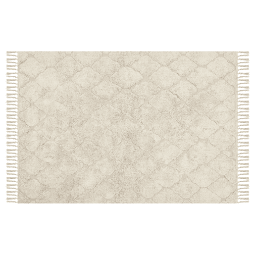 Tapete SILCHAR Creme 140 x 200 cm Algodão