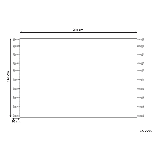 Tapete BITLIS Preto 140 x 200 cm Algodão