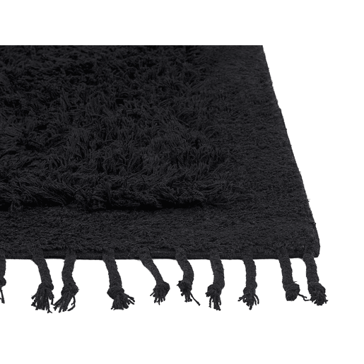 Tapete BITLIS Preto 140 x 200 cm Algodão