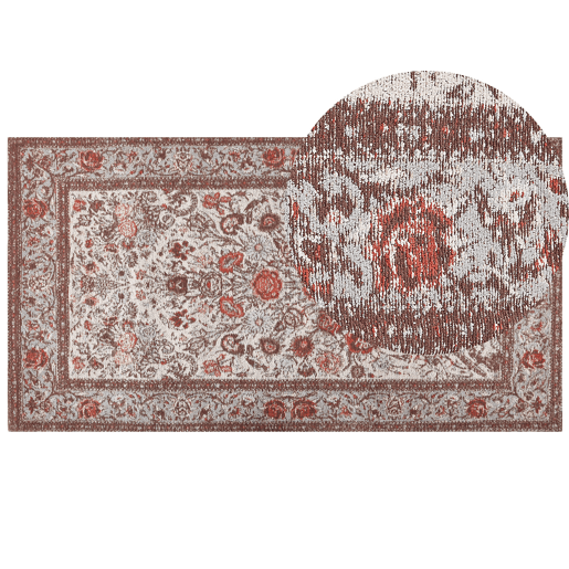 Tapete BINNISZ Vermelho 80 x 150 cm Algodão