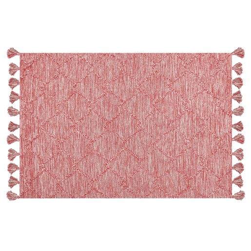 Tapete NIGDE Vermelho 140 x 200 cm Algodão Tapete NIGDE Vermelho 140 x 200 cm Algodão