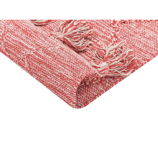Tapete NIGDE Vermelho 140 x 200 cm Algodão Tapete NIGDE Vermelho 140 x 200 cm Algodão