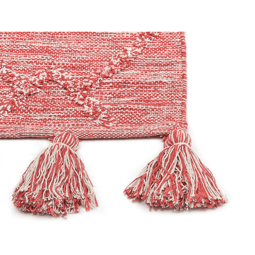 Tapete NIGDE Vermelho 140 x 200 cm Algodão Tapete NIGDE Vermelho 140 x 200 cm Algodão