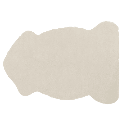 Tapete de pelo sintético UNDARA Creme 60 x 90 cm