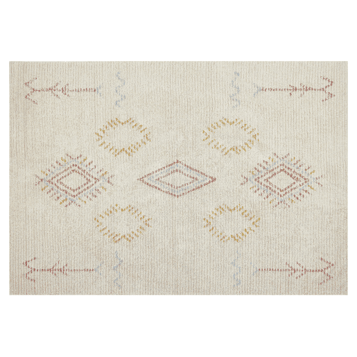 Tapete BETTIAH Creme 140 x 200 cm Algodão