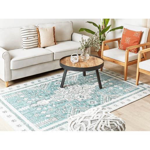 Tapete FULLA Verde menta 160 x 230 cm Algodão Tapete FULLA Verde menta 160 x 230 cm Algodão