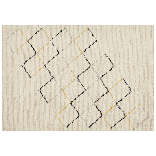 Tapete TEZPUR Creme 160 x 230 cm Algodão