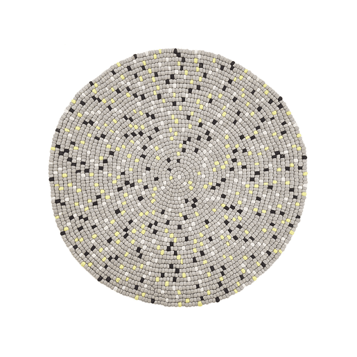 Tapete PENEK Cinzento claro ø 140 cm Lã