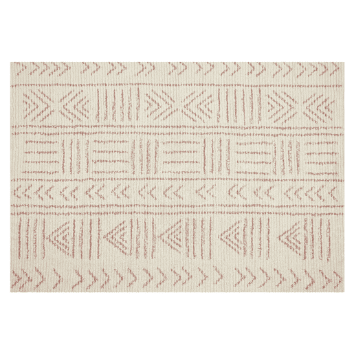 Tapete EDIRNE Creme 140 x 200 cm Algodão