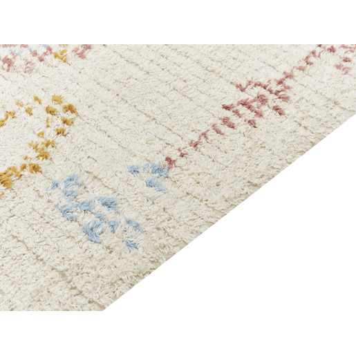 Tapete BETTIAH Creme 80 x 150 cm Algodão