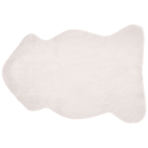 Tapete de pelo sintético UNDARA Branco creme 60 x 90 cm