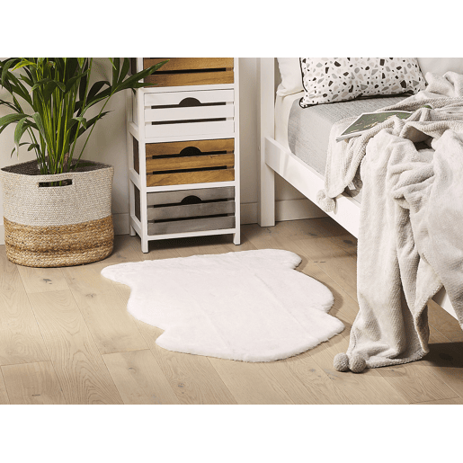 Tapete de pelo sintético UNDARA Branco creme 60 x 90 cm