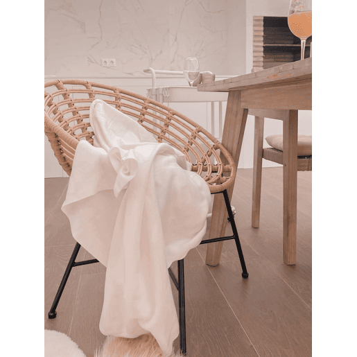 Tapete de pelo sintético UNDARA Branco creme 60 x 90 cm