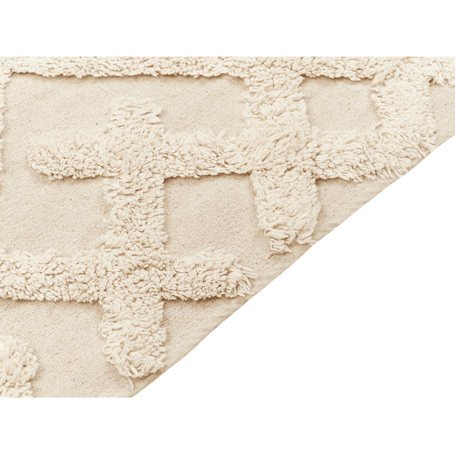 Tapete ARDAHAN Creme 140 x 200 cm Algodão