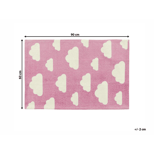 Tapetes para Crianças GWALIJAR Rosa 60 x 90 cm Algodão
