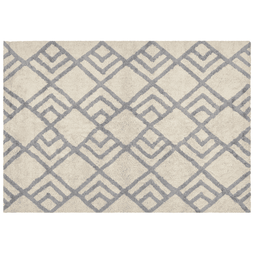 Tapete NEVSEHIR Creme 160 x 230 cm Algodão