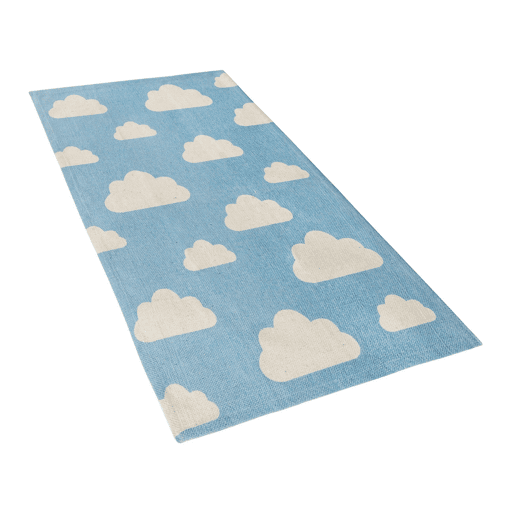 Tapetes para Crianças GWALIJAR Azul 60 x 90 cm Algodão
