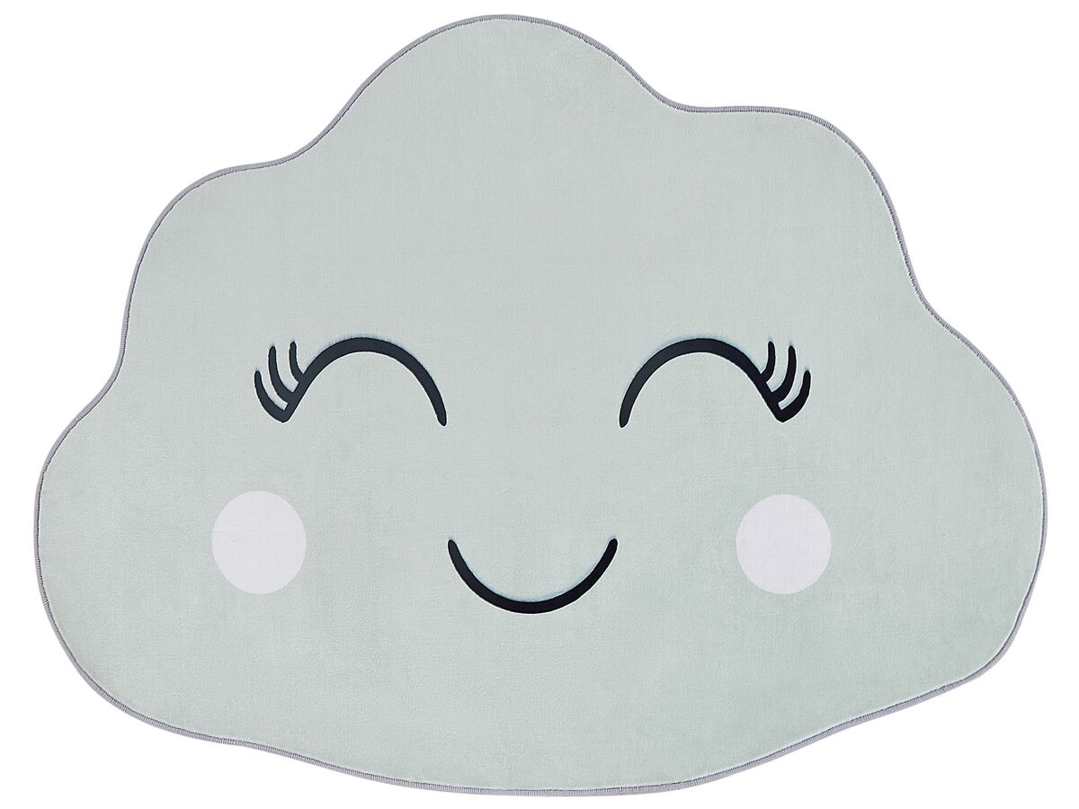 Beliani Alfombra para niños CUMULUS 90x120 Verde