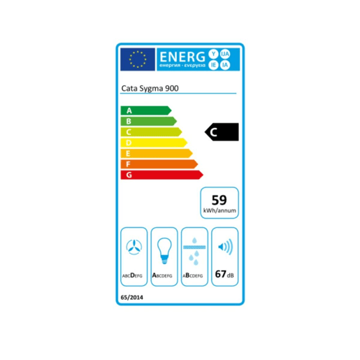 Extrator Convencional Cata ISLA SYGMA 900 90 cm 780 m3h 65 dB 240W