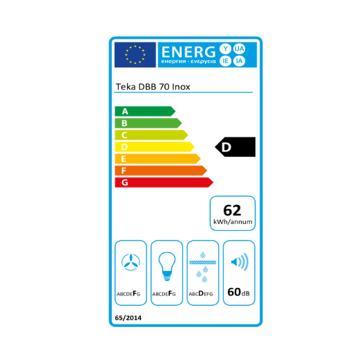 Extrator Convencional Teka DBB70 I 70 cm 380 m3h 60 dB 195W