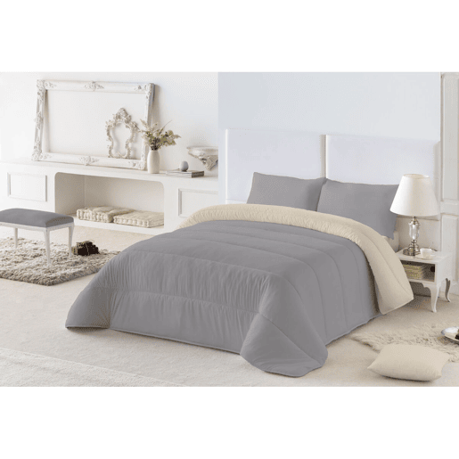 Enchimento nórdico Naturals 300 GRMS 300 gsm Cinzento Pedra 180 x 260 cm (Solteiro)