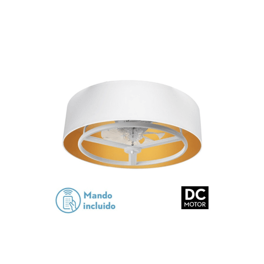 ventilador de tecto metálico cor branca série anuska 70cm