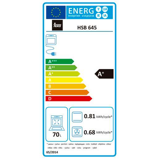 Forno Multifunções Teka HSB645SS 70 L Hydroclean Touch Control 3215W