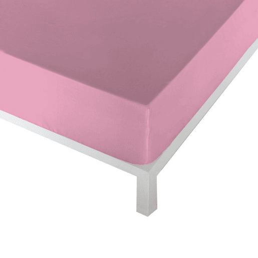 Lençol de baixo ajustável Naturals BAJERA (DRAP HOUSSE) Rosa Claro 90 x 190200 cm (Solteiro)