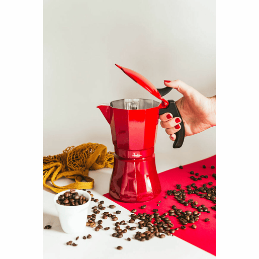 Cafeteira Italiana JATA HCAF2012 * Vermelho Alumínio (12 Kopjes)