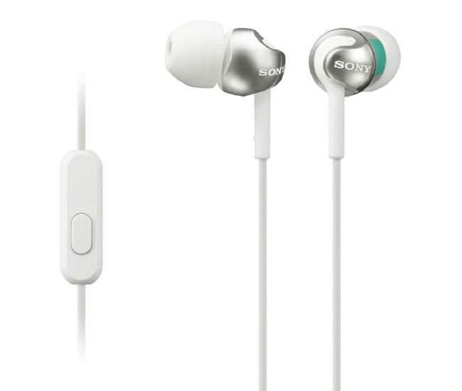 Auriculares de botón sony mdr-ex110ap 3,5 mm blanco