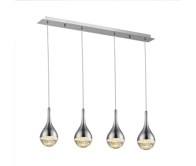 Lampara de techo metal color cromo serie elie 10cm