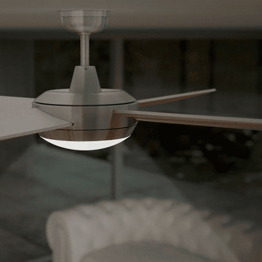 Cecotec Ventoinha de teto de 52u2019u2019 com 4 pás, 60 W, lâmpada LED com função VerãoInverno.