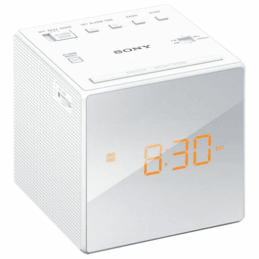 Rádio Despertador Sony ICFC1W LED Branco