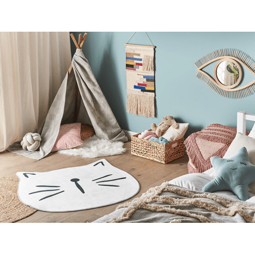 Tapetes para Crianças KITTY Branco ø 100 cm Tapetes para Crianças KITTY Branco ø 100 cm