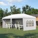 Carpa Plegable Tela Oxford, Acero Outsunny 585x295 Carpa Plegable Tela Oxford, Acero Outsunny 585x295 Blanco