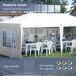 Carpa Plegable Tela Oxford, Acero Outsunny 585x295 Carpa Plegable Tela Oxford, Acero Outsunny 585x295 Blanco