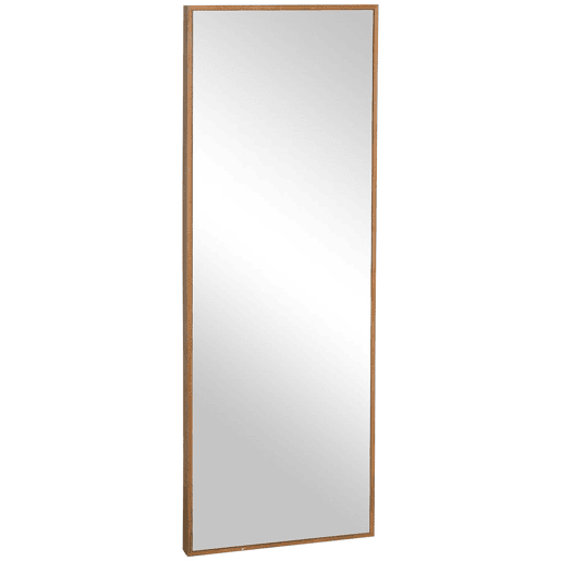 HOMCOM Espelho de Parede 45x125 cm Espelho de Corpo Inteiro de Madeira Estilo Moderno Decoração para Sala de Estar dormitório Entrada Madeira