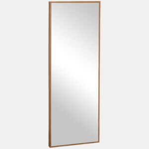 HOMCOM Espelho de Parede 45x125 cm Espelho de Corpo Inteiro de Madeira Estilo Moderno Decoração para Sala de Estar dormitório Entrada Madeira