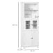 Alacena de Cocina MDF, Vidrio Templado HOMCOM, hogar - cocina 60 Alacena de Cocina MDF, Vidrio Templado HOMCOM, hogar - cocina 60 Blanco