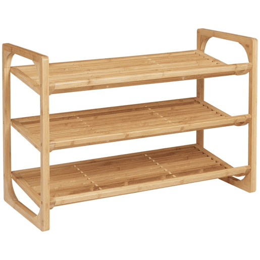 HOMCOM Sapateira de Bambu de 3 Níveis Sapateira para 9 Pares de Sapatos Organizador para Entrada Corredor Casa de Banho 76x33x51 cm Madeira HOMCOM Sapateira de Bambu de 3 Níveis Sapateira para 9 Pares de Sapatos Organizador para Entrada Corredor Casa de Banho 76x33x51 cm Madeira