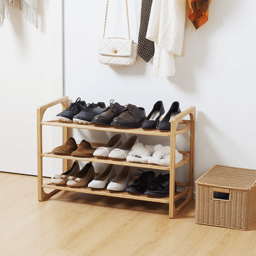 HOMCOM Sapateira de Bambu de 3 Níveis Sapateira para 9 Pares de Sapatos Organizador para Entrada Corredor Casa de Banho 76x33x51 cm Madeira HOMCOM Sapateira de Bambu de 3 Níveis Sapateira para 9 Pares de Sapatos Organizador para Entrada Corredor Casa de Banho 76x33x51 cm Madeira