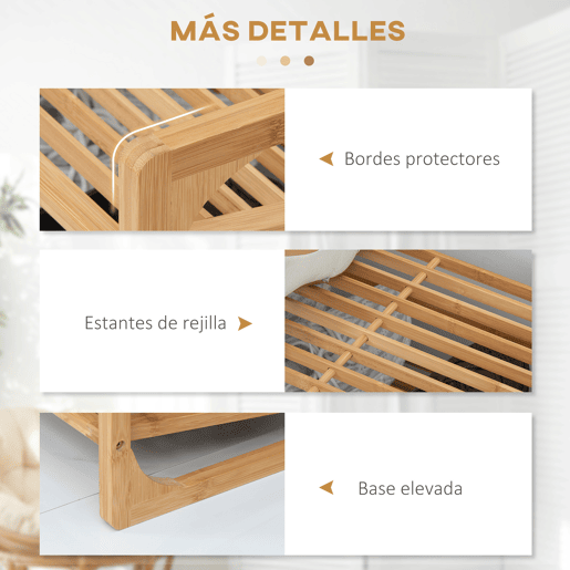 HOMCOM Sapateira de Bambu de 3 Níveis Sapateira para 9 Pares de Sapatos Organizador para Entrada Corredor Casa de Banho 76x33x51 cm Madeira HOMCOM Sapateira de Bambu de 3 Níveis Sapateira para 9 Pares de Sapatos Organizador para Entrada Corredor Casa de Banho 76x33x51 cm Madeira