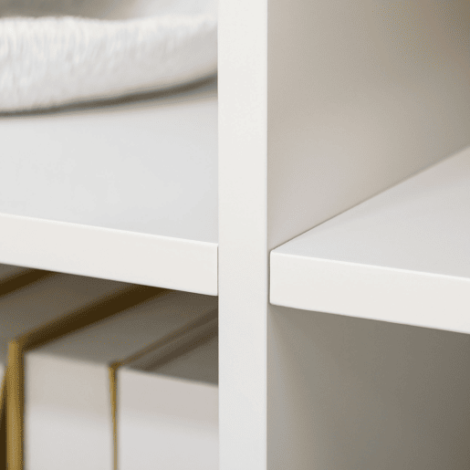 HOMCOM Aparador de Cozinha Moderno Aparador de Sala de Estar com 2 Portas de Vidro 3 Gavetas e Pés de Madeira de Borracha para Sala de Jantar 160x40x80 cm Branco e Madeira