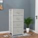 Cajonera MDF, acero, textil no tejido HOMCOM Cajonera MDF, acero, textil no tejido HOMCOM Blanco