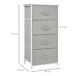 Cajonera MDF, acero, textil no tejido HOMCOM Cajonera MDF, acero, textil no tejido HOMCOM Blanco