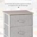 Cajonera MDF, acero, textil no tejido HOMCOM Cajonera MDF, acero, textil no tejido HOMCOM Blanco