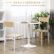 Mesa de Comedor MDF, Acero HOMCOM 80x80 Mesa de Comedor MDF, Acero HOMCOM 80x80 Blanco