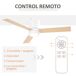 Ventilador de Techo Metal, MDF, Vidrio HOMCOM Ventilador de Techo Metal, MDF, Vidrio HOMCOM Blanco