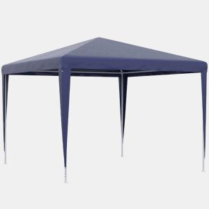 Outsunny Tenda de Jardim Impermeável 293x293x252 cm Tenda de Exterior com Tubos de Aço e Cobertura de PE Azul