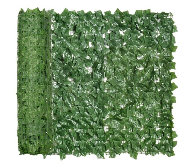 Outsunny seto artificial ocultación jardín en rollo 3x1 m pantalla de valla de privacidad de hiedra artificial fácil montaje para terraza balcón exterior decoración de hojas verde